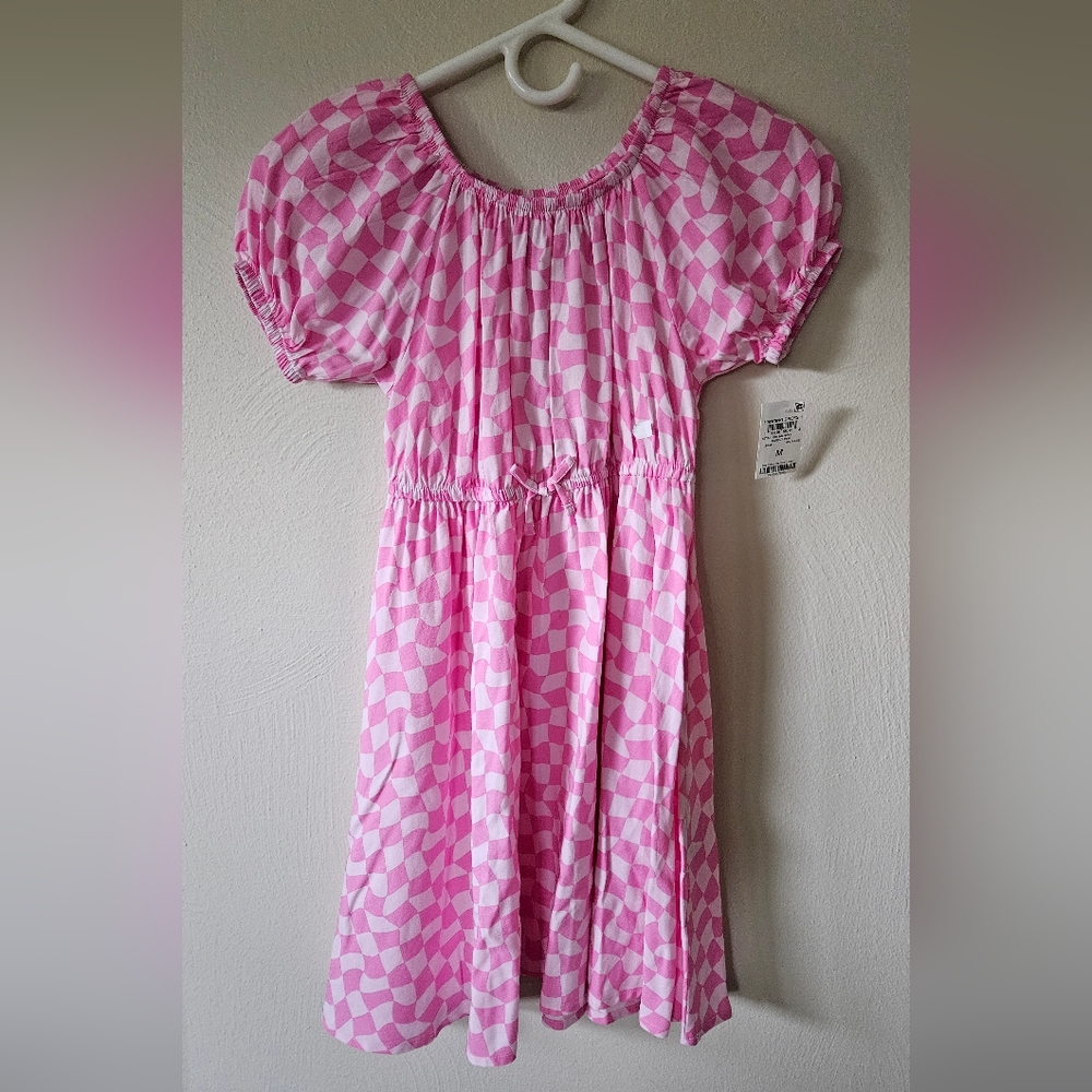 Pink and White Checkered Dress NWT